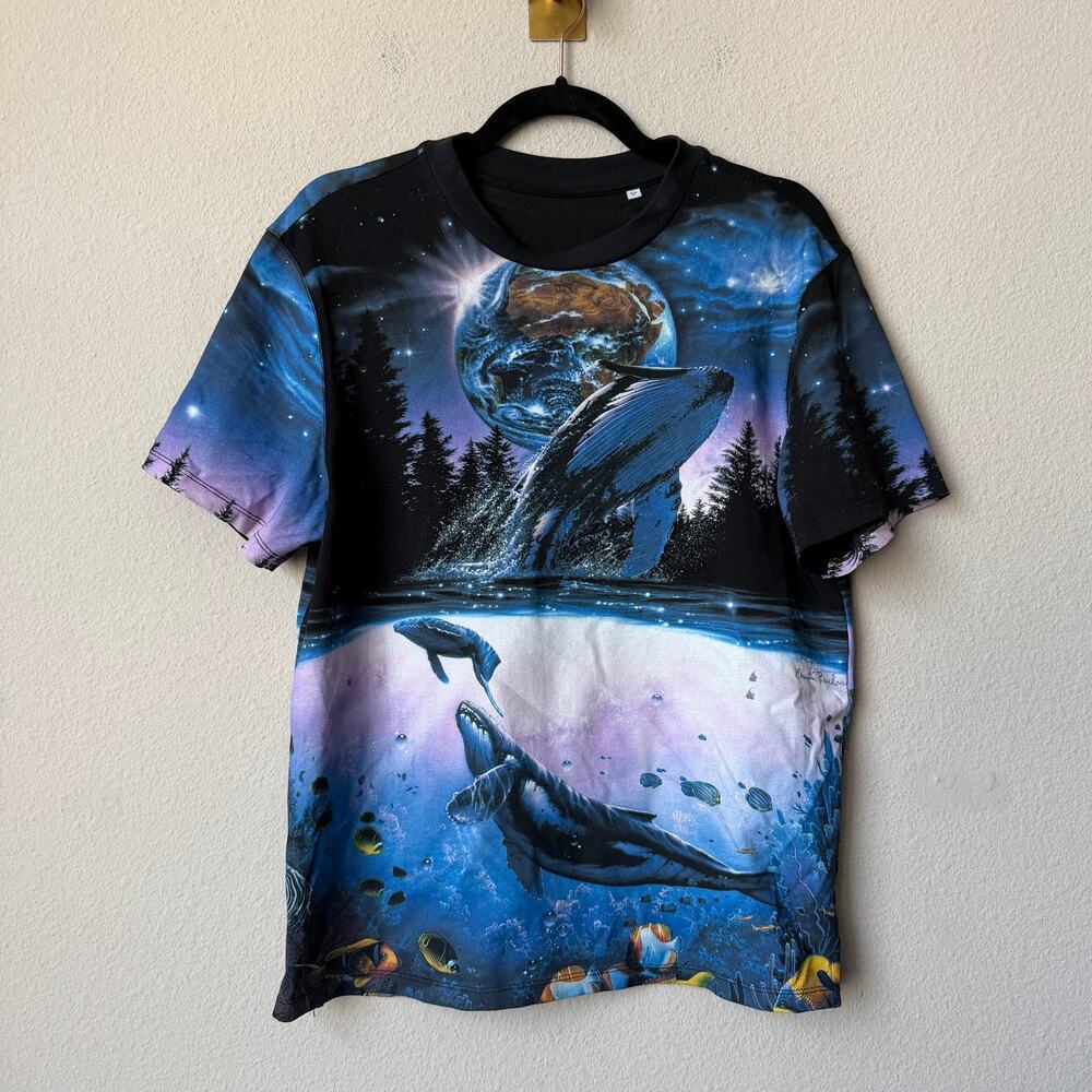 Opening Ceremony x Christian Riese Lassen Galaxy Whale Graphic Shirt - Picture 2 of 6